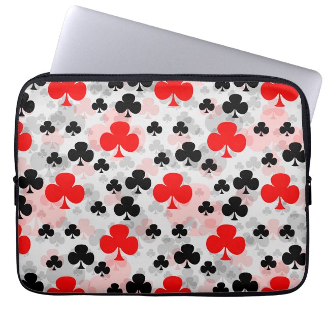 Capa Para Notebook Abstrato do Red Black Clover Club - Padrão Design (Frente)