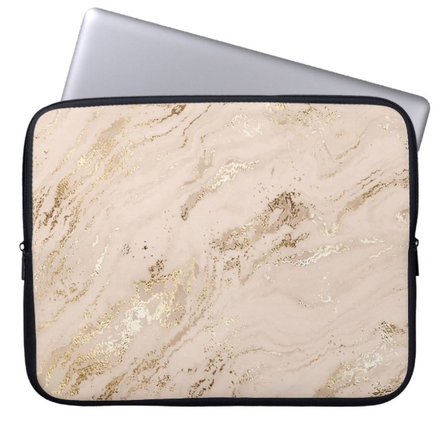 Capa Para Notebook Abstrato dourado com ondas de brilho (Frente)