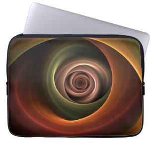 Capa Para Notebook abstrato espiral 3D Cores quentes quentes Arte Fra