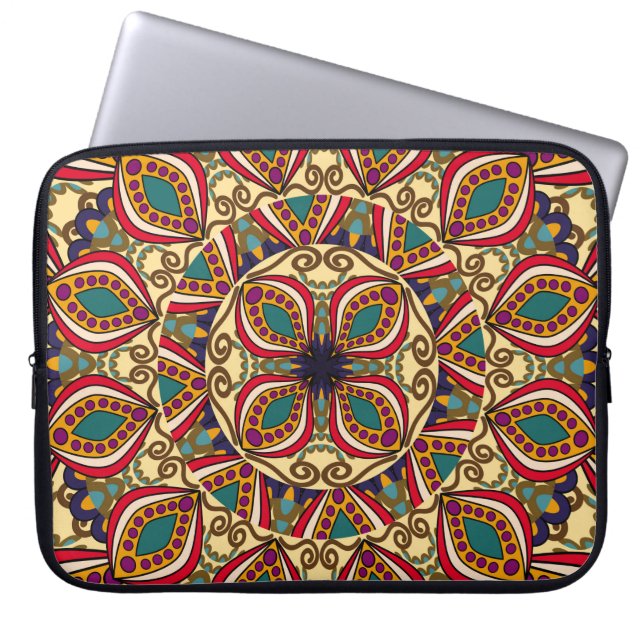 Capa Para Notebook Abstrato Ethnic Ornamentado Background abstract, a (Frente)