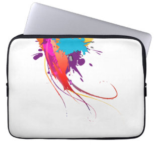Capa Para Notebook Abstrato Exotic Butterfly Paint Splatters