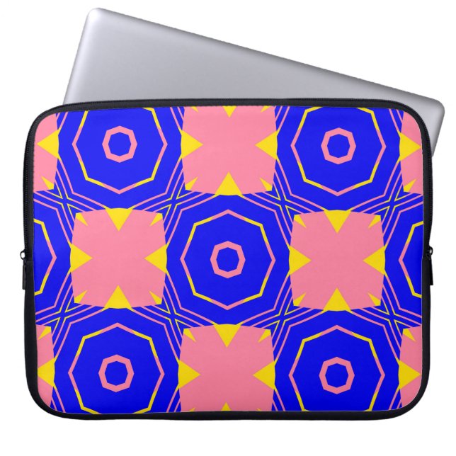 Capa Para Notebook Abstrato floral geométrico de abstrato sem costura (Frente)