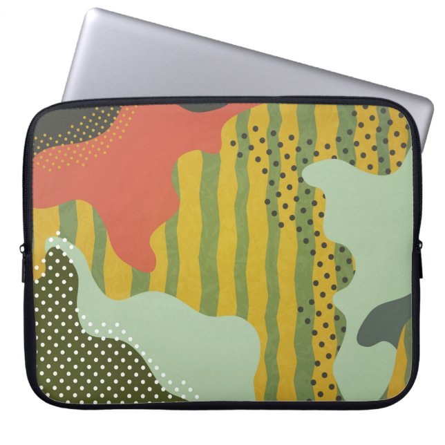 Capa Para Notebook Abstrato Geométrico Ondas Ondas Criativas (Frente)
