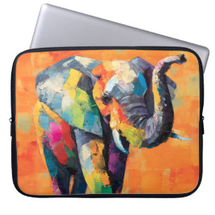 Capa Para Notebook Abstrato Happy Rainbow Elephant