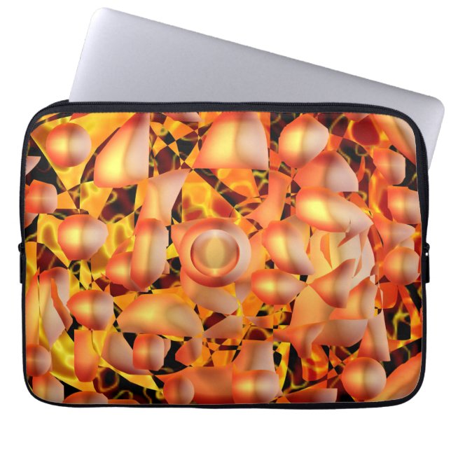 Capa Para Notebook Abstrato laranja (Frente)