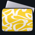 Capa Para Notebook Abstrato Linha Amarelo<br><div class="desc">Formas de abstrato - Padrão Striped - fundo amarelo com linhas brancas.</div>