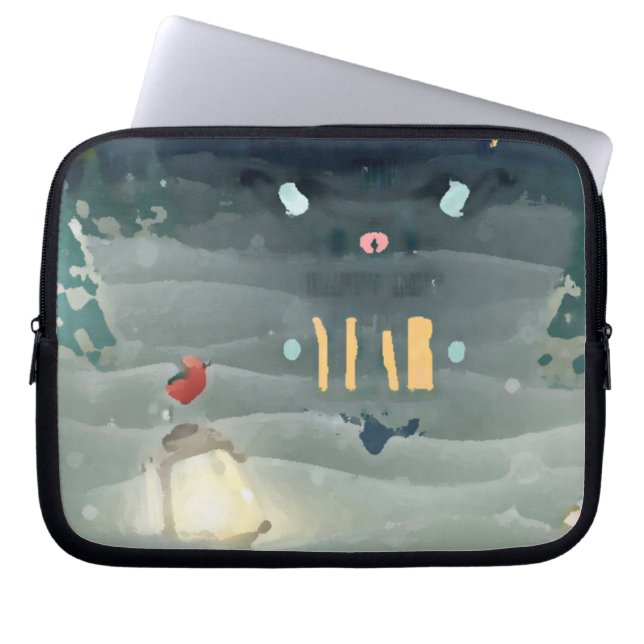 Capa Para Notebook Abstrato _merry natal_funda_10 (Frente)