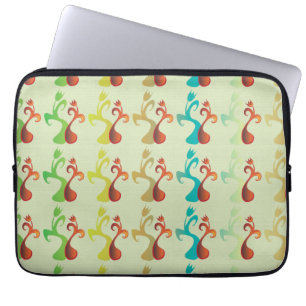 Capa Para Notebook Abstrato Modern Multicolor Tulip Floral