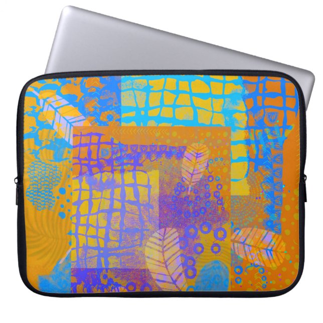 Capa Para Notebook Abstrato moderna Bolsa de laptop natural (Frente)