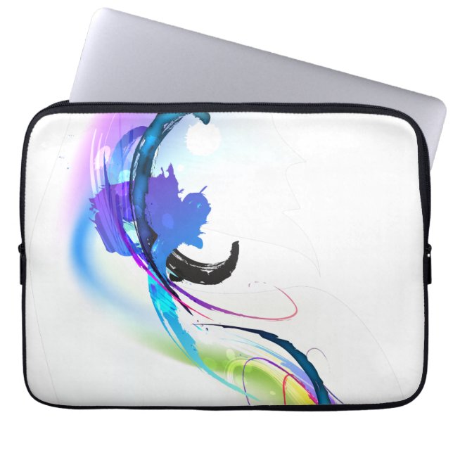 Capa Para Notebook Abstrato Morning Glory Paint Splatters (Frente)