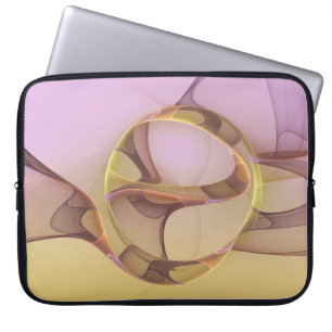 Capa Para Notebook Abstrato motiva arte frontal rosa moderna Ouro ros