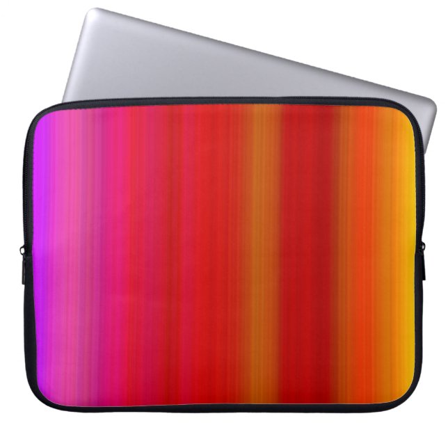 Capa Para Notebook Abstrato Multicolor Strips Eletrônicos Bag (Frente)