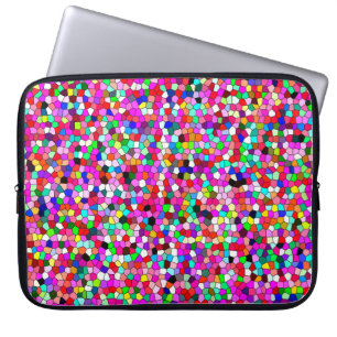 Capa Para Notebook abstrato, papel de parede colorido mosaico, geomet