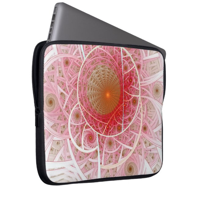 Capa Para Notebook Abstrato Pink Steampunk (Frente Esquerda)