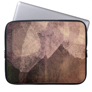 Capa Para Notebook Abstrato pintura cor-de-rosa marrom pincel