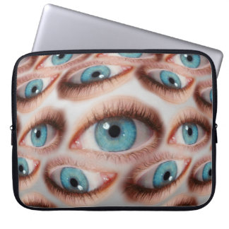 Capa Para Notebook Abstrato psíquica fundo de olhos distorcidos p