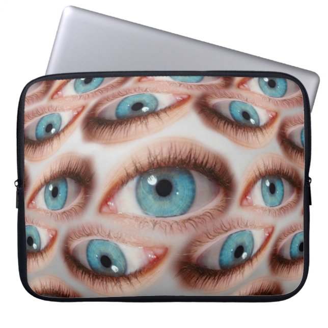 Capa Para Notebook Abstrato psíquica fundo de olhos distorcidos p (Frente)