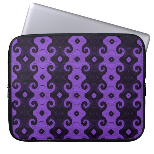 Capa Para Notebook Abstrato Roxo Diamond Oculares Bolsa de laptop (Frente)