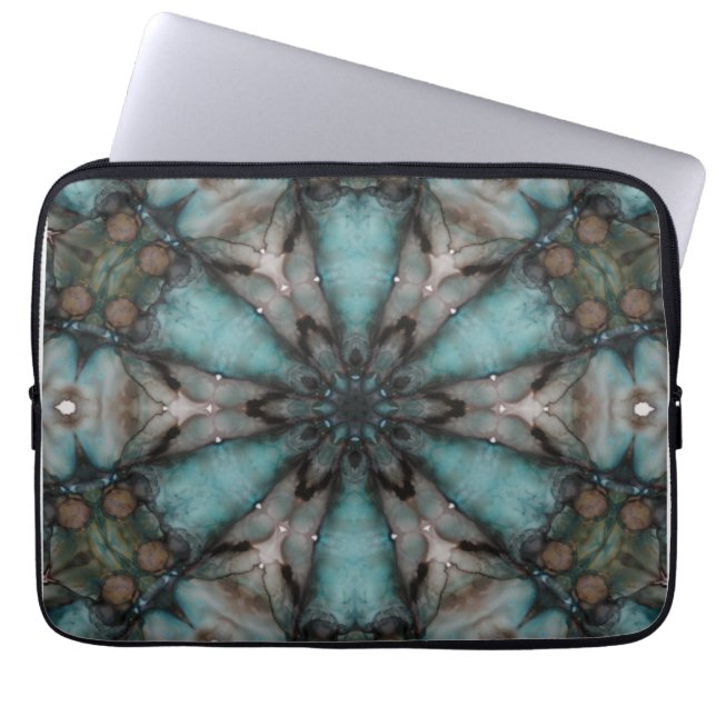 Capa Para Notebook Abstrato Sci-fi Turquoise Star Windmill (Frente)
