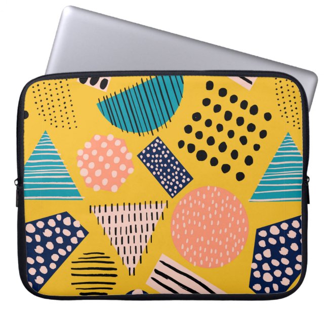 Capa Para Notebook Abstrato sem soldadura com diferentes formas e (Frente)