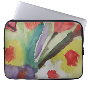 Capa Para Notebook Abstrato Tulipas e Bolsa de laptop de Flores de Mo