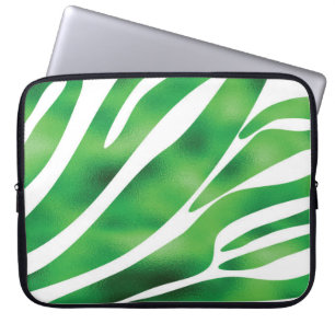 Capa Para Notebook Abstrato Verde e Branco