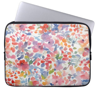 Capa Para Notebook Abstrato Watercolor - Florais Perdidos