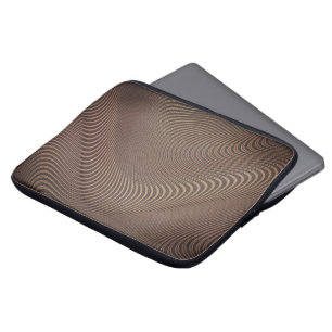 Capa Para Notebook Abstrato Waves Bolsa de laptop castanha