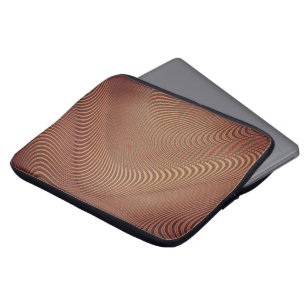 Capa Para Notebook Abstrato Waves Bolsa de laptop castanha