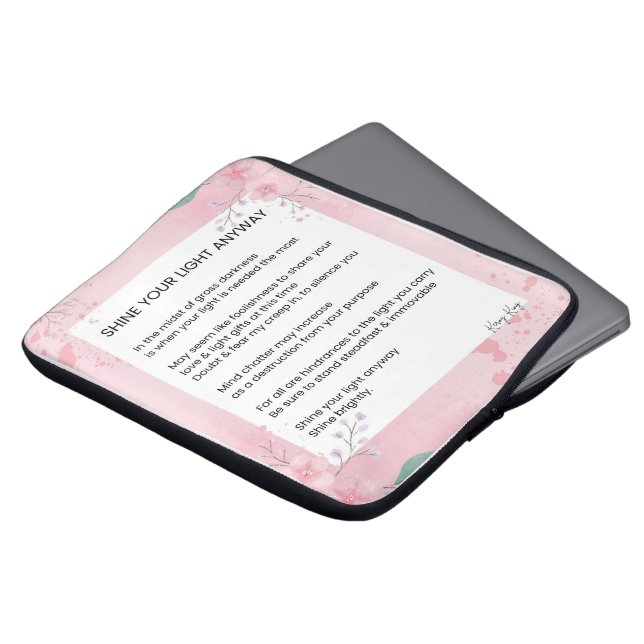 Capa Para Notebook Acalme Sua Luz Poesia Poesia (Frente Topo)