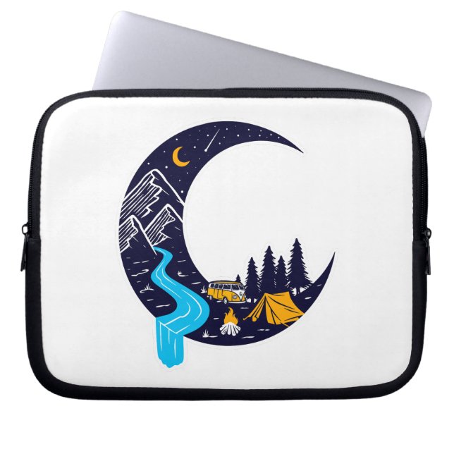 Capa Para Notebook Acampamento Crescent Moon Adventure (Frente)