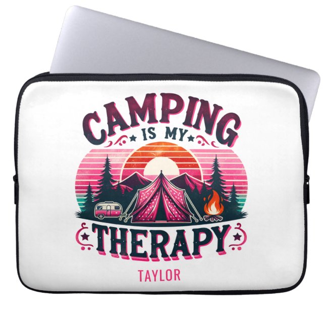 Capa Para Notebook Acampamento É Minha Terapia (Frente)