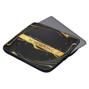 Capa Para Notebook Achempong: Auric Cascade Fluxo de Ouro Líquido Pro
