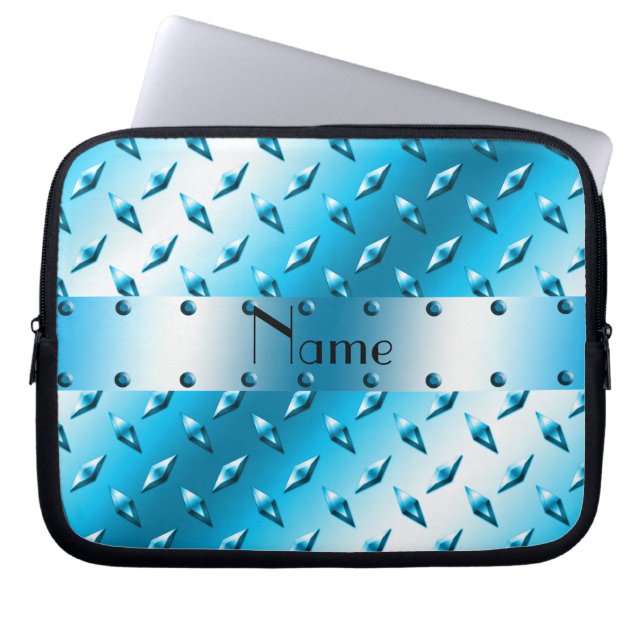 Capa Para Notebook Aço azul conhecido personalizado da placa do (Frente)