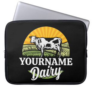 Capa Para Notebook ADIÇÃO DENOMINAÇÃO Vaca de Holstein de Fazenda Lát