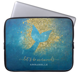 Capa Para Notebook Adicionar Nome à Cauda de Sereia Personalizada