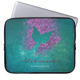 Capa Para Notebook Adicionar Nome à Cauda de Sereia Personalizada
