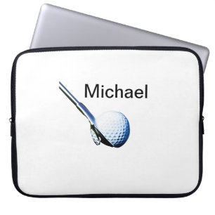 Capa Para Notebook Adicione o texto do seu nome taco de golfe equipam