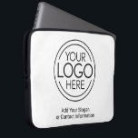 Capa Para Notebook Adicione seu logotipo corporativo moderno minimali<br><div class="desc">Perfeito para uma convenção ou presente de apresentação de escritório, essas bolsas de laptop de logotipo são simples. Você pode alterar a cor de fundo para corresponder à cor que coordena com o logotipo da sua empresa. As linhas extras podem ser usadas para informações de contato da empresa ou para...</div>