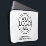 Capa Para Notebook Adicione seu logotipo corporativo moderno minimali<br><div class="desc">Perfeito para uma convenção ou presente de apresentação de escritório, essas bolsas de laptop de logotipo são simples. Você pode alterar a cor de fundo para corresponder à cor que coordena com o logotipo da sua empresa. As linhas extras podem ser usadas para informações de contato da empresa ou para...</div>