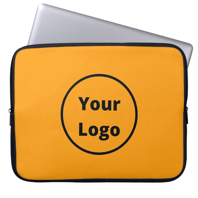 Capa Para Notebook Adicione seu logotipo laranja (Frente)