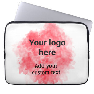 Capa Para Notebook Adicione seu logotipo texto personalizado aquarela