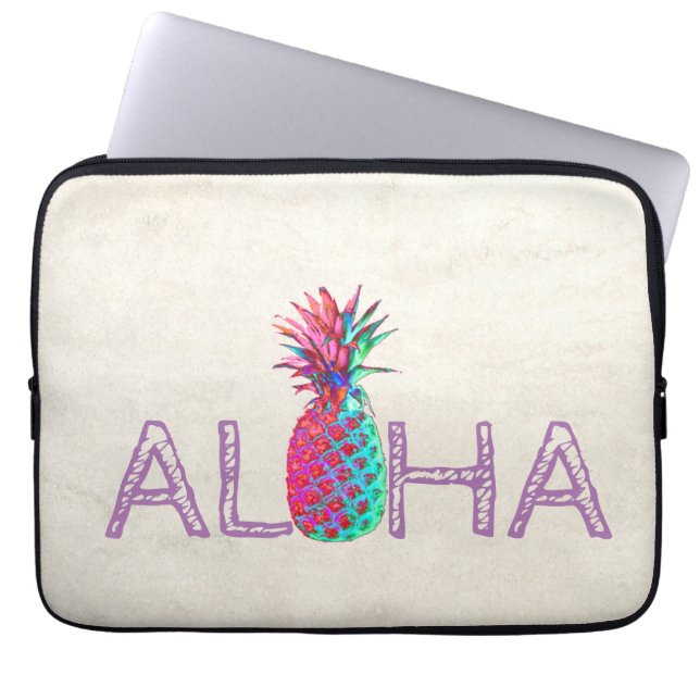 Capa Para Notebook Adorável Abacaxi Havaiano Aloha (Frente)