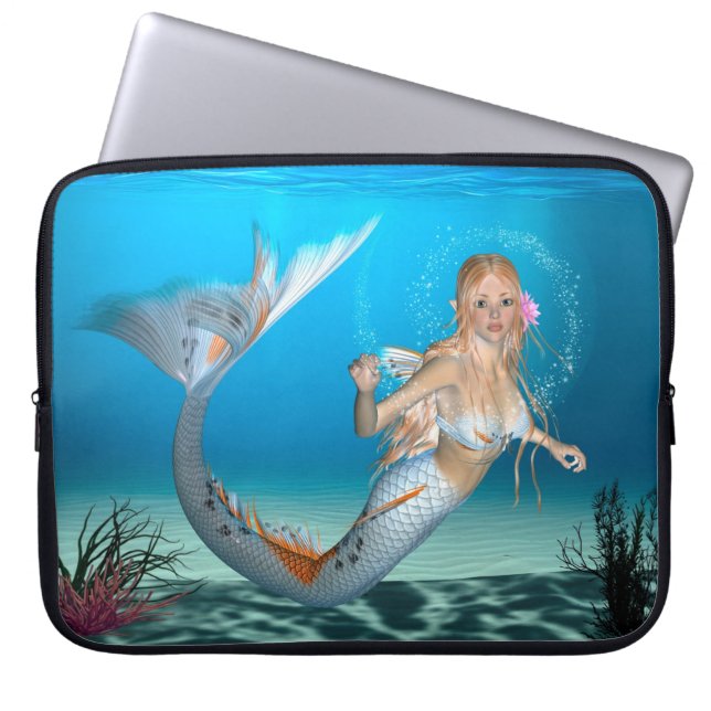 Capa Para Notebook Adorável Sereia (Frente)