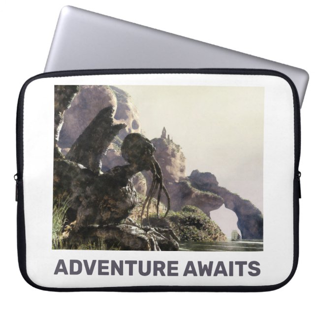Capa Para Notebook Adventure Awaits. Fantasy landscape (Frente)