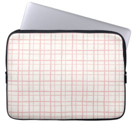 Capa Para Notebook Aesthetic Pastel Hand Drawn Grid Ballet Pink
