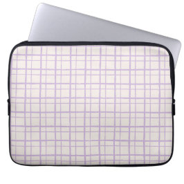 Capa Para Notebook Aesthetic Pastel Hand Drawn Grid Dusty Lilac