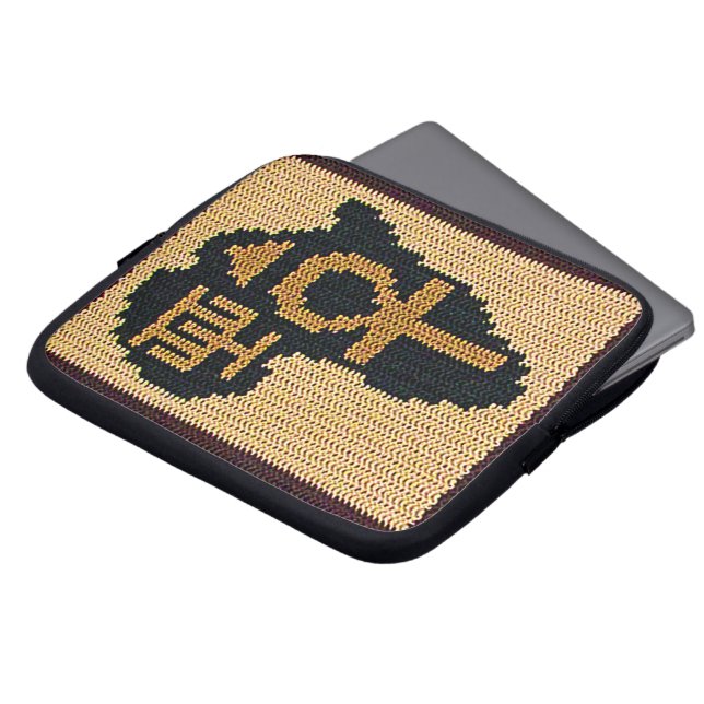 Capa Para Notebook Africa Ankh Artisan Crochet Impressão Eletrônicos  (Frente Topo)