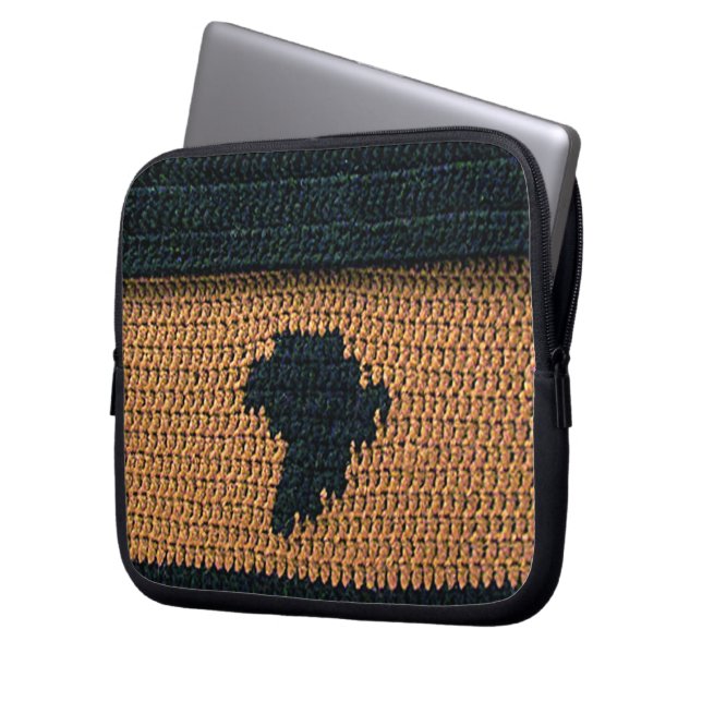 Capa Para Notebook Africa Brown Artisan Crochet Impressão Eletrônicos (Frente Esquerda)