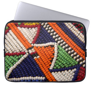 Capa Para Notebook África, Quênia. Miçangas Tribais de Maasai